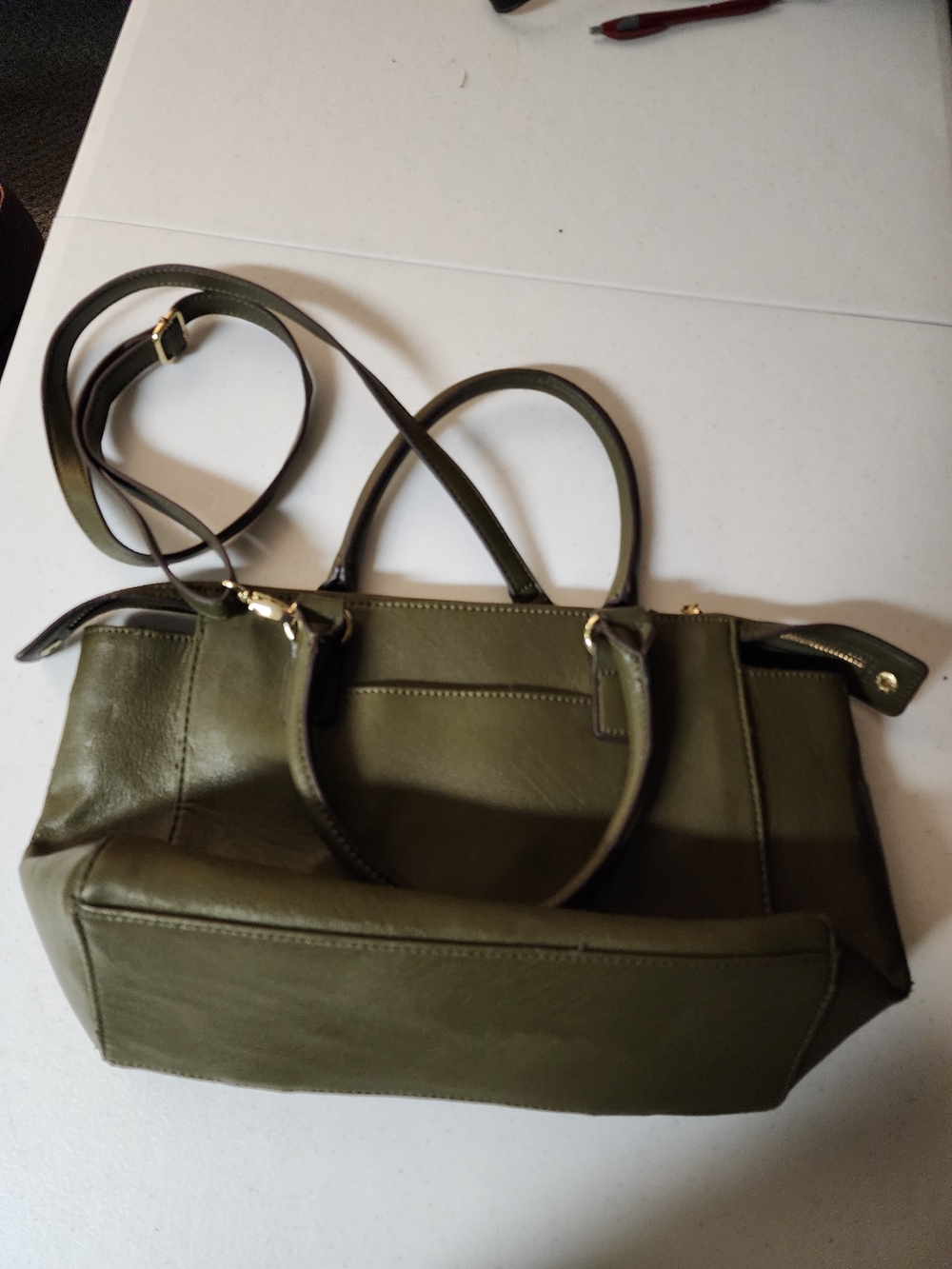 Anne Klein Olive Green Women's Tote Handbag - Classic Carryall